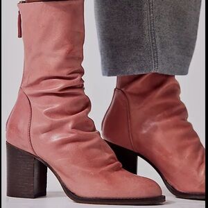 Free People Pink Heeled Boots